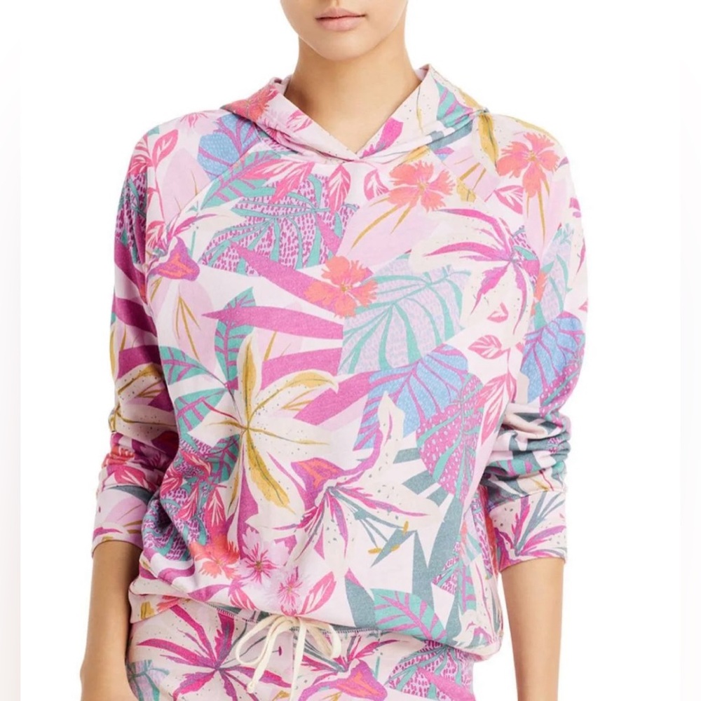 Sundry Tropical Print Multi Colored Hoodie Size S/M